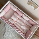 Set lenjerie patut bebe Velvet roz (6)